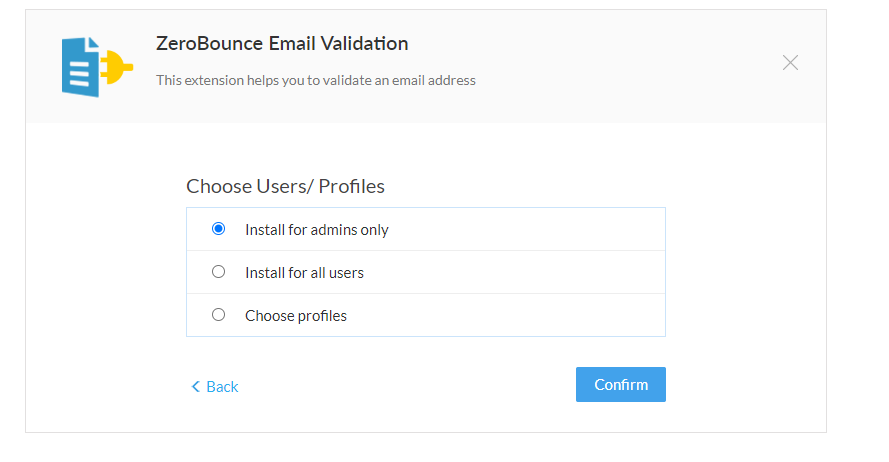 Email Validaton With Zerobounce For Zoho CRM